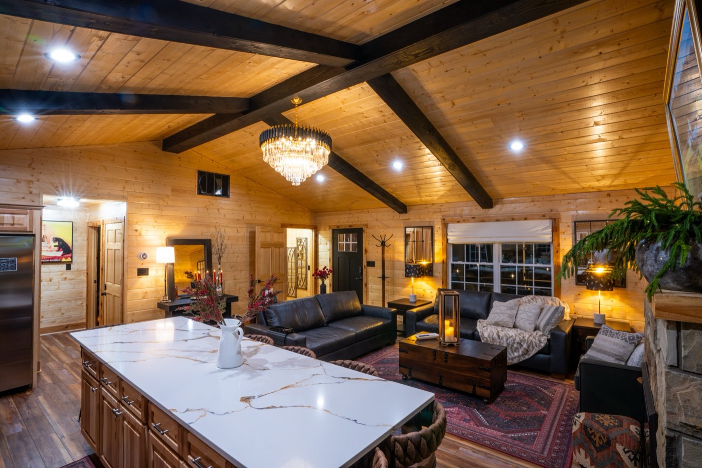 Living room fireside