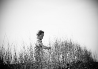 Boy and Grass